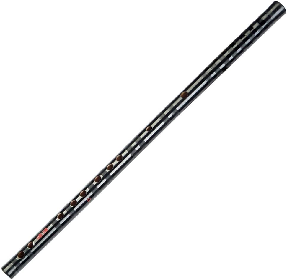 Flute C D E F G Key Bamboo Flute Chinese Traditional Musical Instrument Black Vertical Woodwind Instrument C Flute Musical Instrument (Size : C Tone)