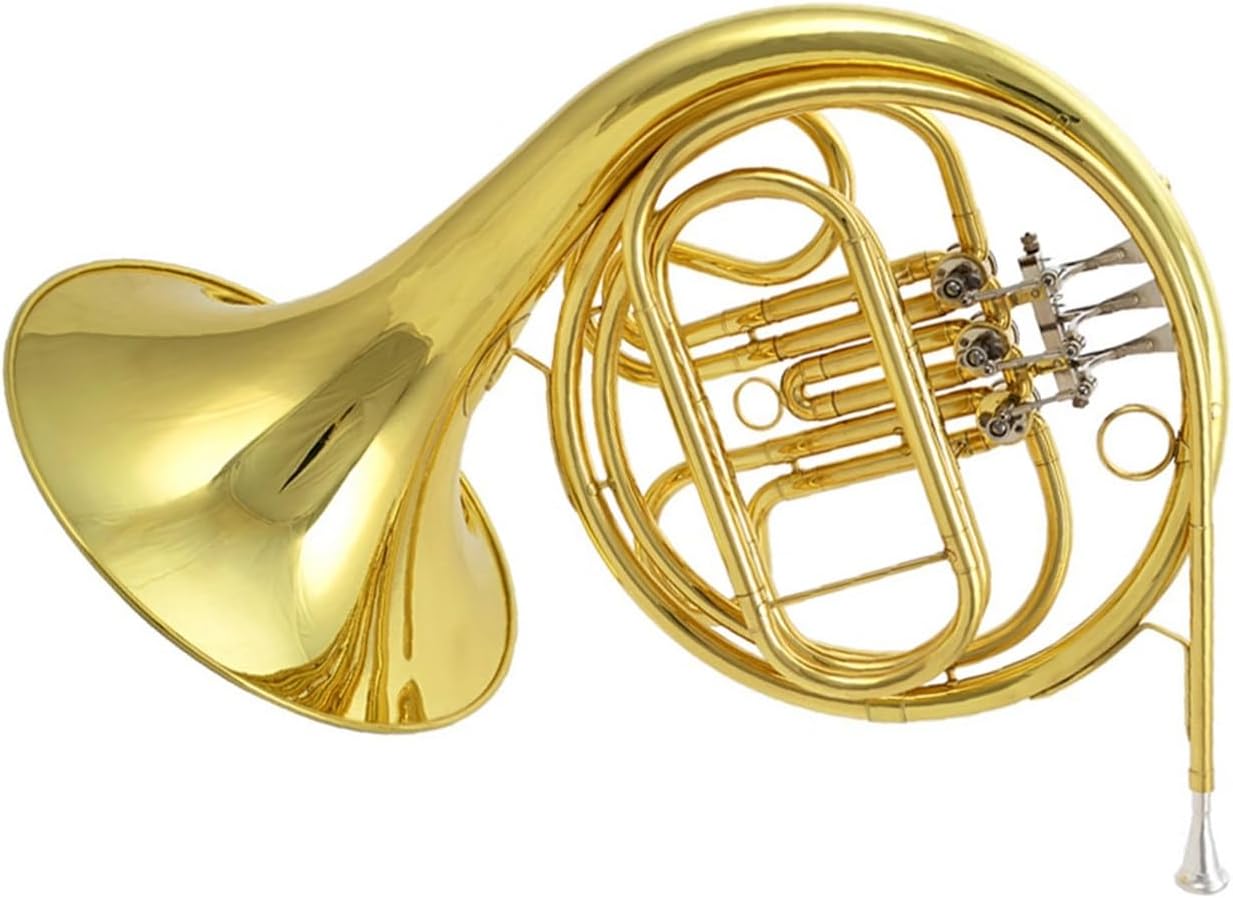 4 Key French Horn Three Key Single Row French Horn In F Key For Adults Lacquered Gold Brass Instrument