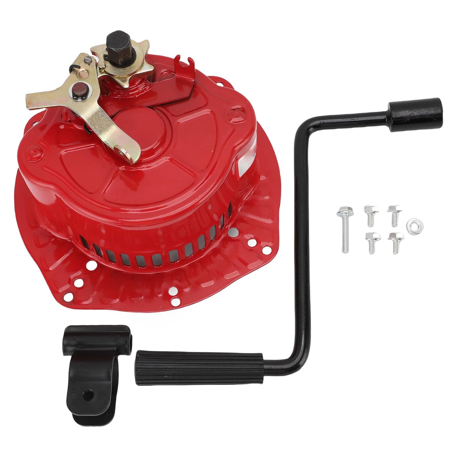 Denash Upgraded Hand Crank Starter,Air Cooled Engines Starters,Mini Tiller Engine Starters for 170F 173F 178F 186F 188F 192F 195F,Starter Assembly for Vertical Air Cooled