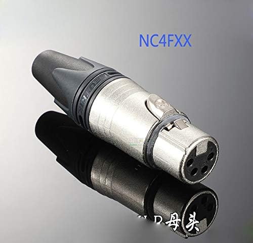 Davitu Electrical Equipments Supplies - 5PCS/Lot Original NC4FXX/NC4MXX-B/NC4FXX-B XLR Audio Female/Male Plug Connector 4P 4-Poles For NEUTRIK microphone - (Color: NC4FXX (Female))