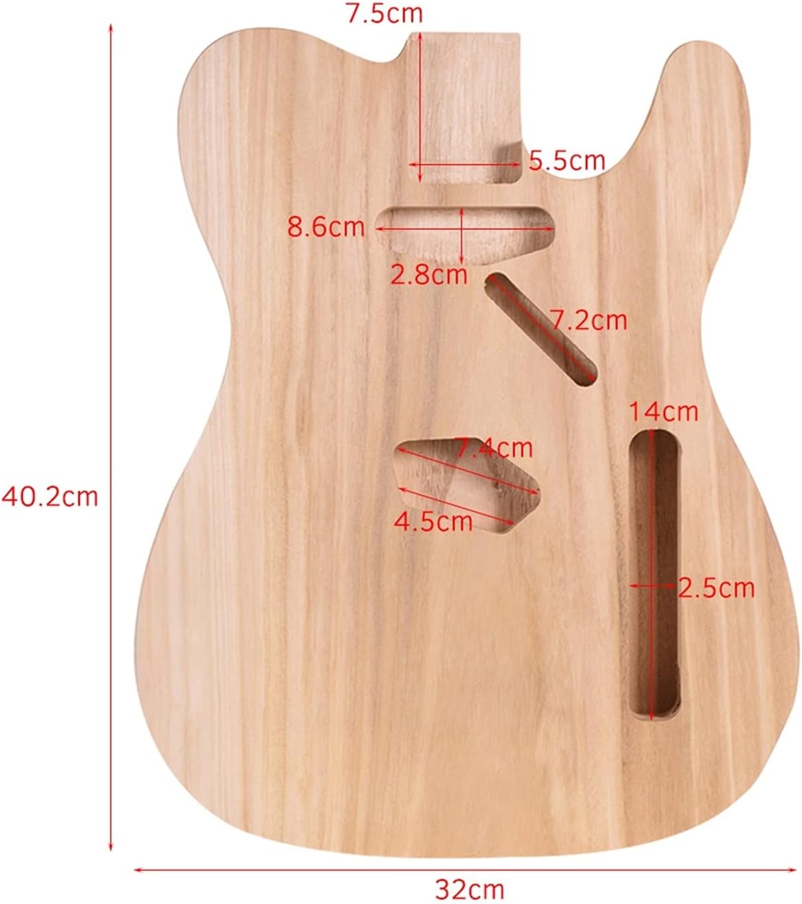 Unfinished Guitar Body Unfinished Guitar Body DIY Parts Platane Wood Blank Guitar Barrel for Multiple Styles Guitar DIY Accessory (Color : for Tele Style)