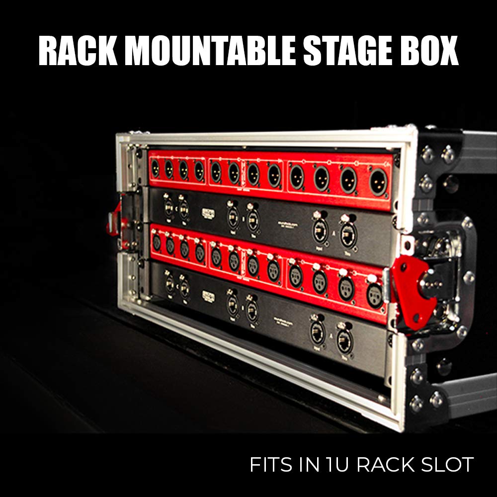 Sound Tools CAT Rack Male XLR Stage Box – 12-Channel Analog Audio Over Shielded CAT Cable – EtherCON & XLR Connectors – Modular Rackmount Splitter for Studio, Live Sound & Broadcast Use