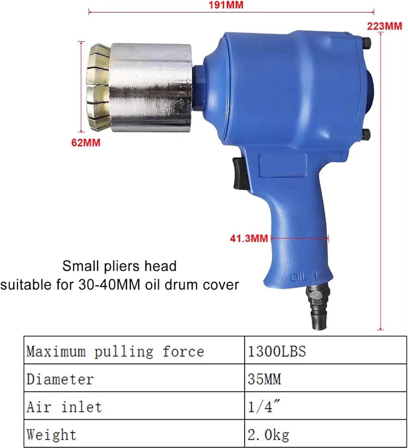 200L Pneumatic Oil Drum Pressure Cap Sealing Barrel Crimping Tool,Oil Drum Sealing Machine,Drum Capping Sealing Machine (30mm+75mm)