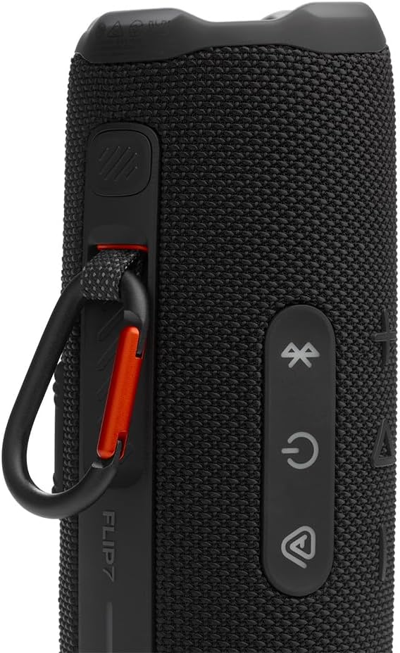 JBL FLIP 7 Waterproof Portable Speaker Bundle with gSport Carbon Fiber Case (Black)