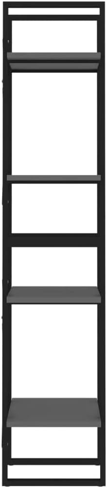 55 inch Tall Industrial Gray Bookcase Four Tier Large Engineered Wood Wall Mount Shelf 11.8 x 15.7 x 55.1 in Matte Modern Storage for Living Room Office Bedroom