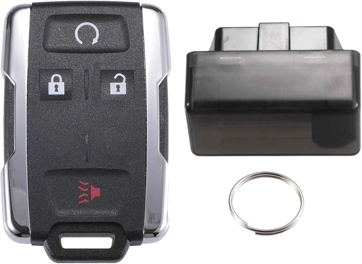 ACROPIX M3N32337100 Keyless Entry Remote Key Fob for Chevy Silverado 1500 2500 3500 315Mhz Replacement Car Control Key Kit DIY Tool 4 Button Black