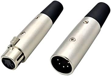 Davitu Electrical Equipments Supplies - 100pcs/lot Male & Female 5-Pin XLR Microphone Audio Cable Plug Connectors Cannon Cable Terminals - (Color: B)