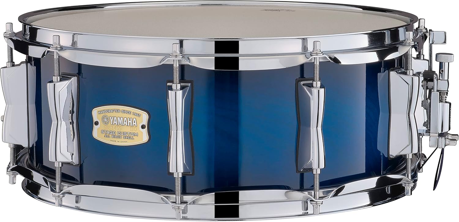 Yamaha SBS-1455DUS 14-Inch Stage Custom Birch Snare Drum, Deep Blue Sunburst