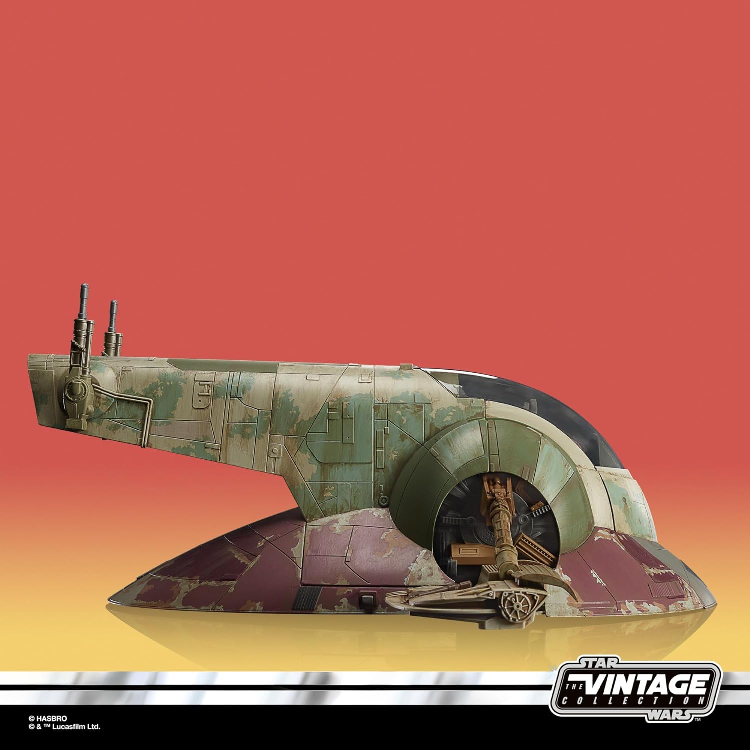 STAR WARS The Vintage Collection Boba Fett’s Starship Toy 3.75-Inch-Scale The Book of Boba Fett Vehicle, Toys for Kids Ages 4 and Up