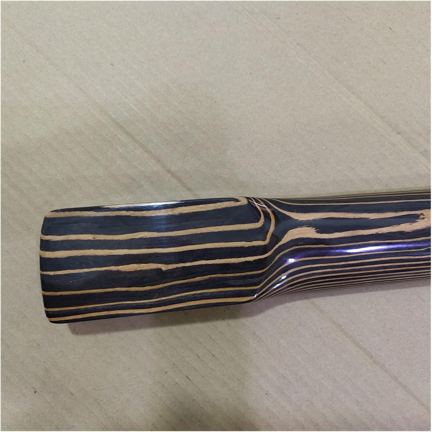 4 String Zebra Wood 20 Frets P Bass Guitar Neck Replacement 34 Inch Electric Guitar Neck