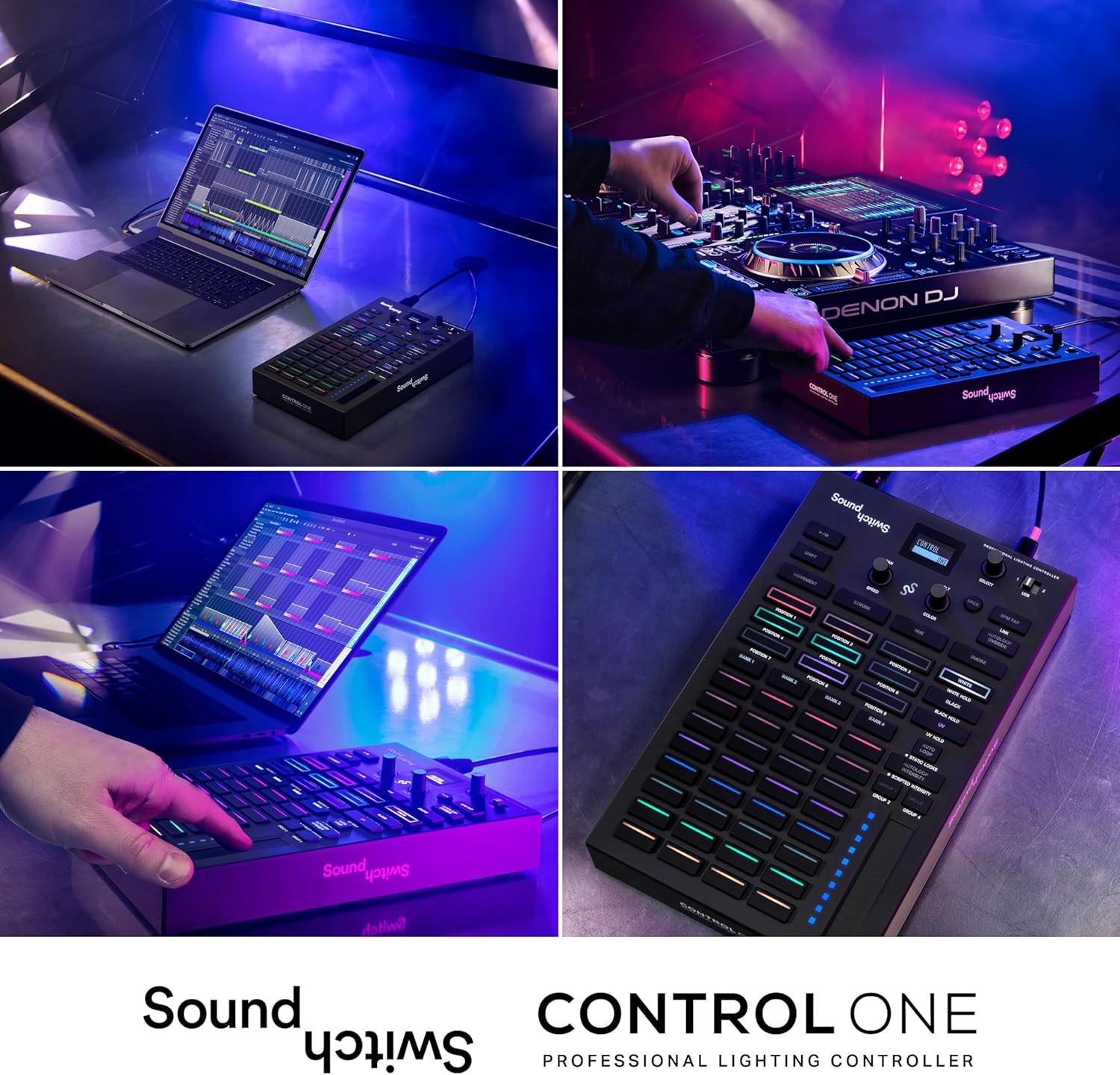 SoundSwitch Control One - Professional DMX DJ Lighting Controller with 3 Months SoundSwitch Software Access and DMX Lights and Phillips Hue Support