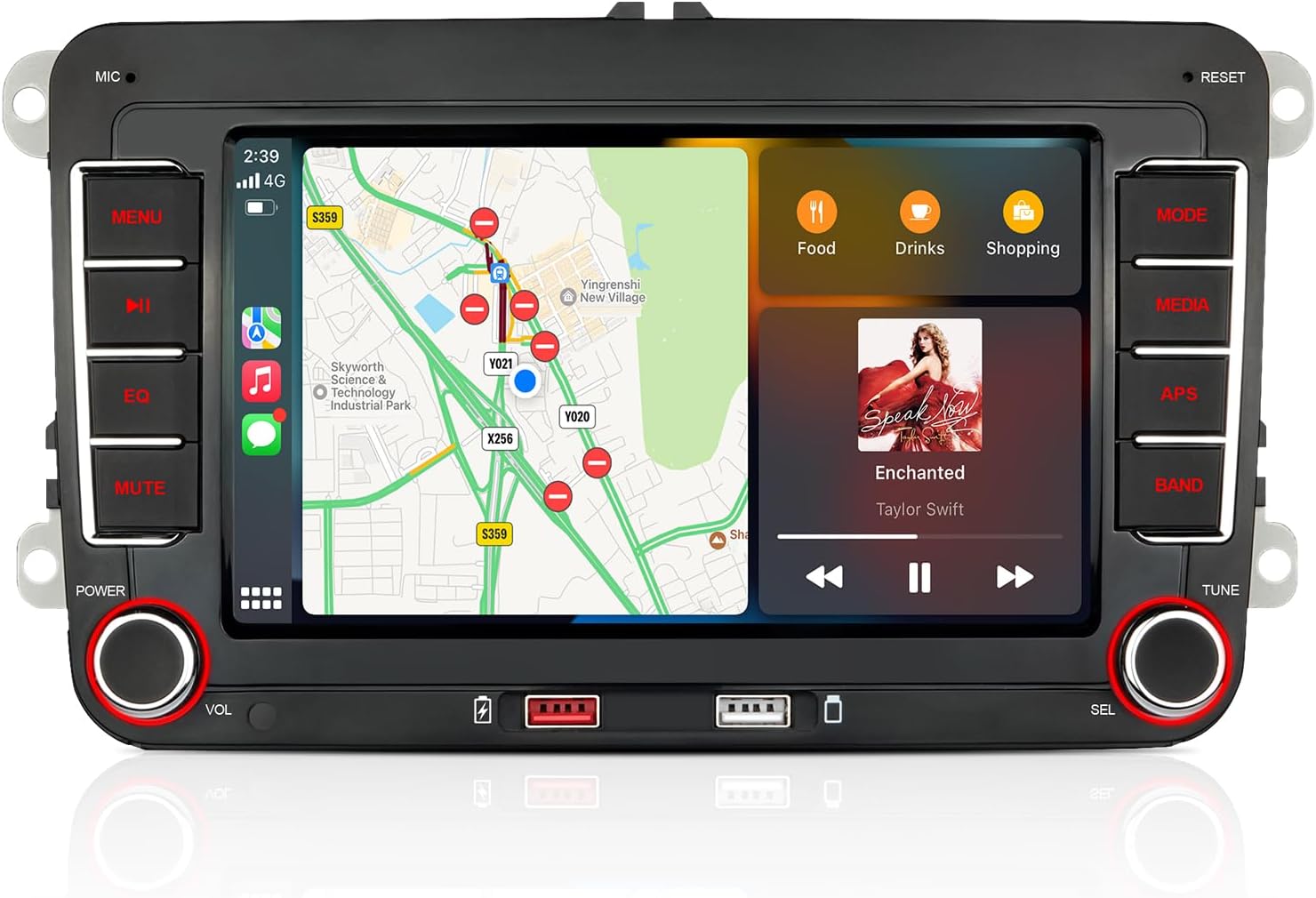 Car Radio for Volkswagen VW Golf MK5 MK6 Jetta Beetle Passat Sharan Tiguan Touran Seat Polo with Wireless Carplay Android Auto, 7 inch Car Stereo Touch Screen with Bluetooth FM AM Function