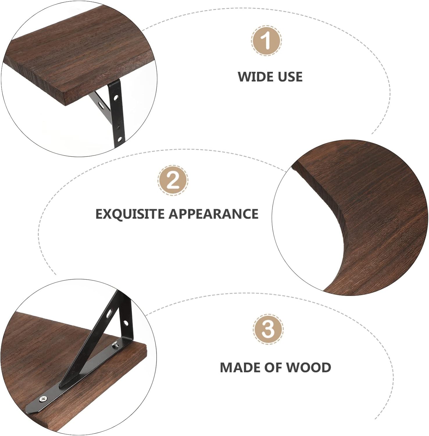 Angoily Wooden Corner Storage Rack for Bathroom and Kitchen Multi-Purpose Organizer Wall-Mounted Design Elegant and Space-Saving for Home Decor and Storage Needs