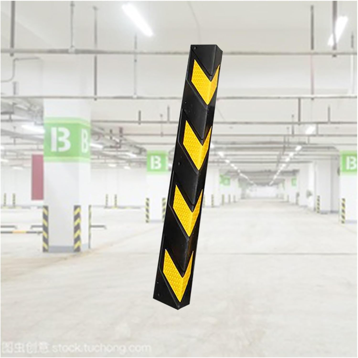 XPLKQXE Wall Edge and Bumpers Guards, Rubber Corner Protection Device, Car Parking Lot Warehouse L-Shaped Corner Guards (Color : Black+Yellow-80cm, Size : 12pcs)