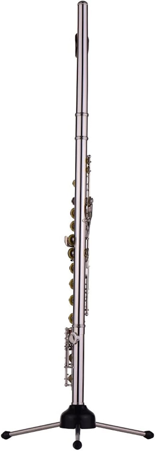 Flutes 16-Hole Flute C Key Cupronickel Material Silver Plated Wind Instrument with Flute Stand Gloves Case