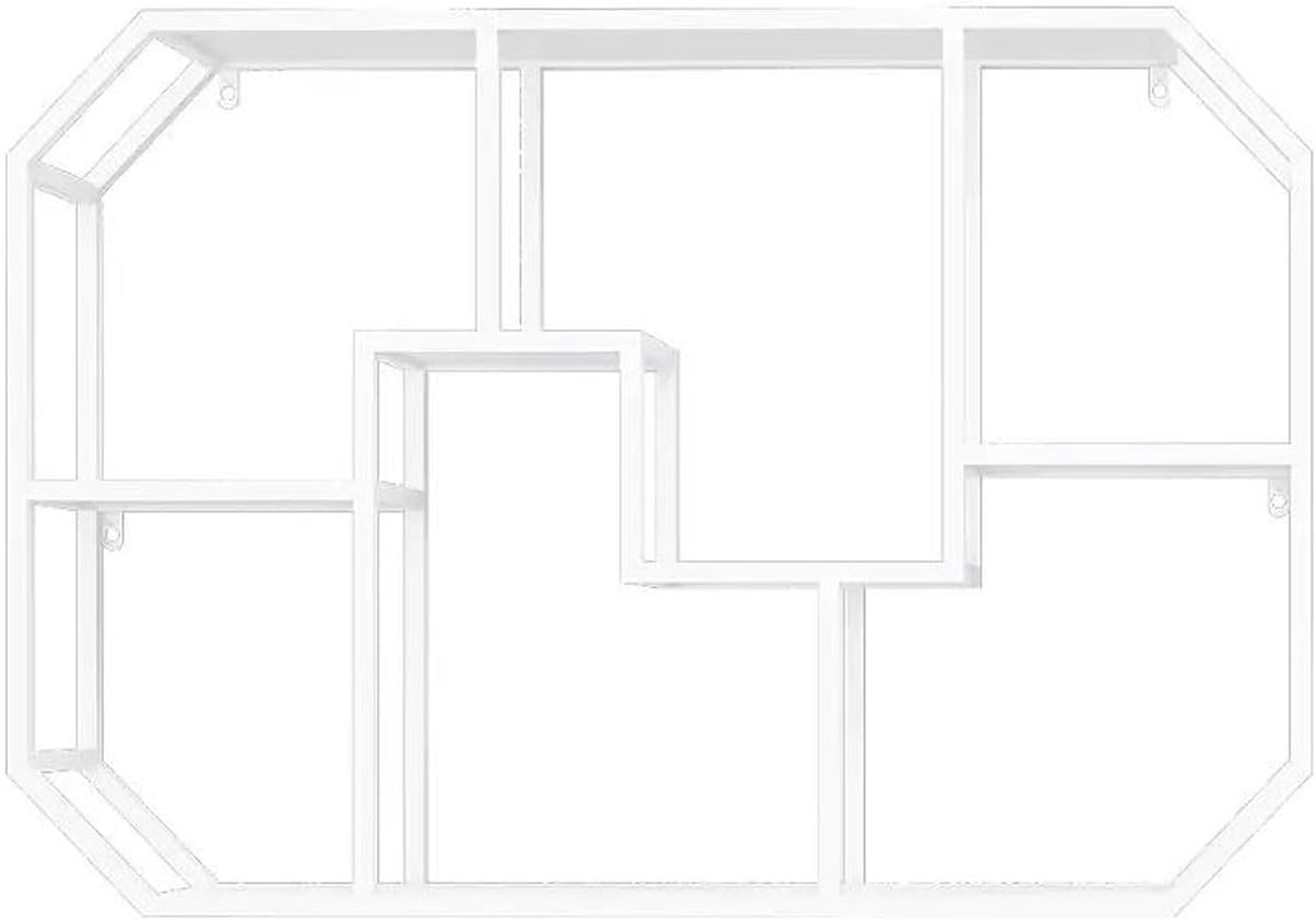 Floating Wall Shelves Metal Floating Shelves Wall Mounted, Circle Wall Shelf Round Wall Mount Display Organizer Holder Rack, Accent Decor for Bedrooms, Bathrooms, Kitchens, Living Rooms & Halls Shelvi