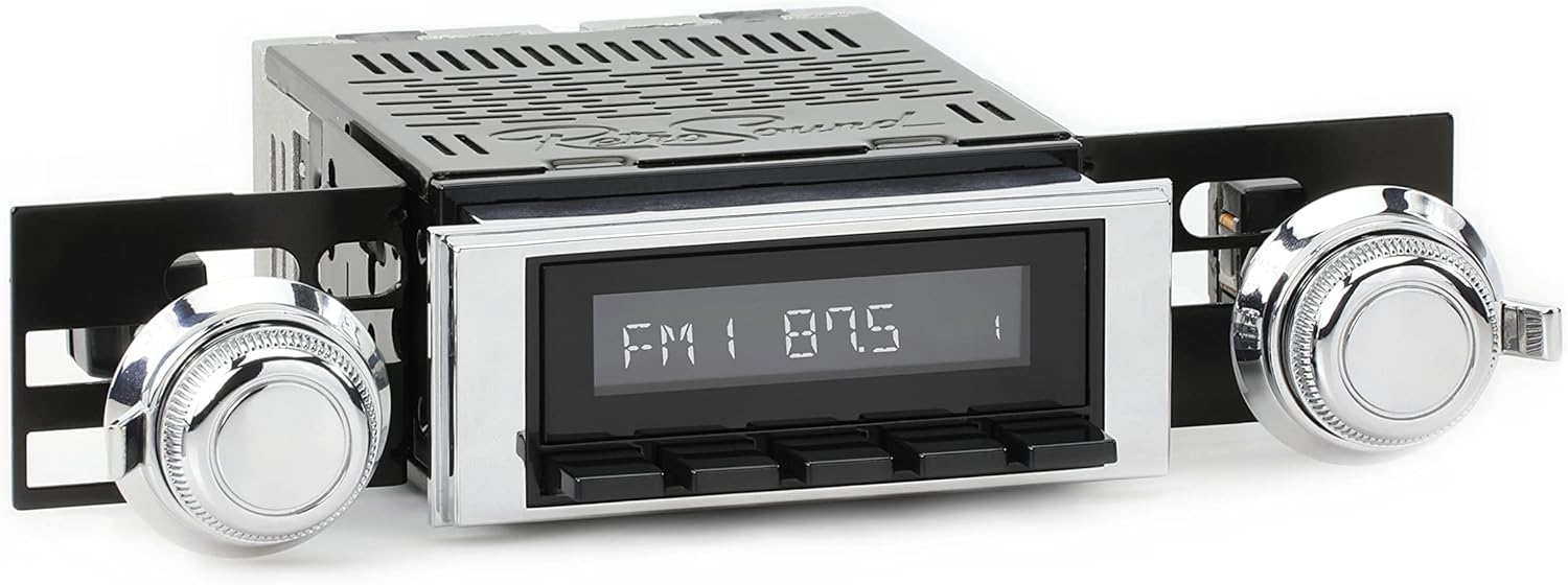 RetroSound RetroRadio AM FM Stereo 03P-73P Black Compatible with 1969-79 Chevrolet Nova
