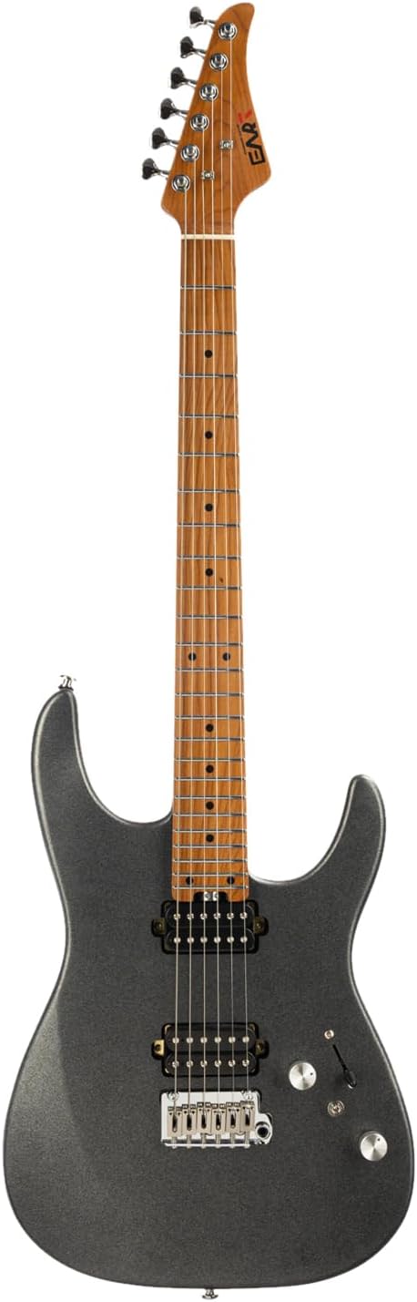 EART EYP-OMNI24 6 String Solid Body Electric Guitar Roasted Bookmatched Mahogany Body Artones-Hh-Y Pickup Set for Creative Young Musicians