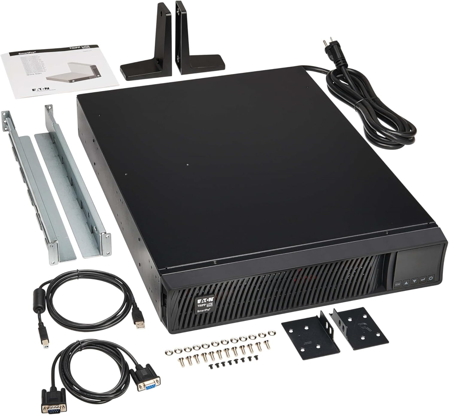 Eaton Tripp Lite Series SMART750RMXL2UN 750VA Rack Mount UPS Battery Backup, Pure Sine Wave, 750W, Pre-Installed Network Card, Extended Run Option, 8 Outlets, 120V, AVR, Uninterruptible Power Supply