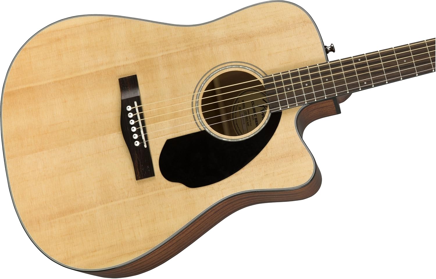 Fender CD-60SCE Solid Top Dreadnought Acoustic-Electric Guitar - Natural Bundle with Gig Bag, Instrument Cable, Tuner, Strap, Strings, Picks, Polishing Cloth and Austin Bazaar Instructional DVD
