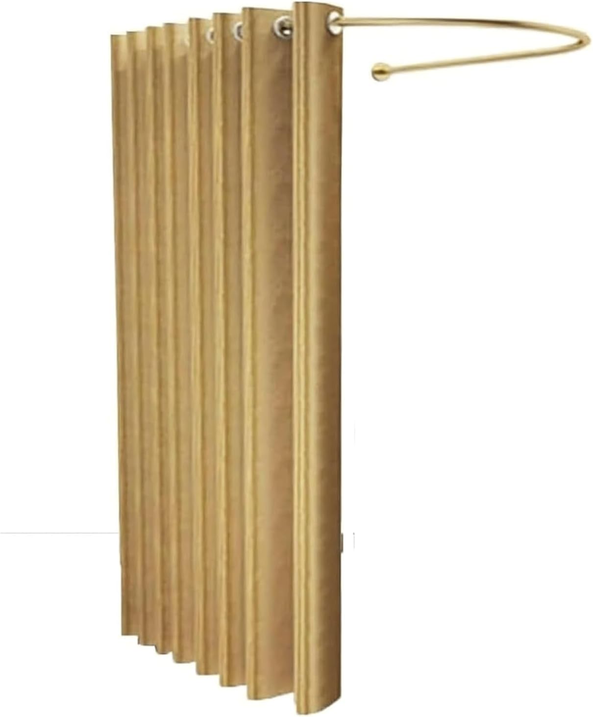 U-Shaped Fitting Room Portable Corner Wall Mount Fitting Room Spacious with Curtain Changing Room Temporary Dressing Room