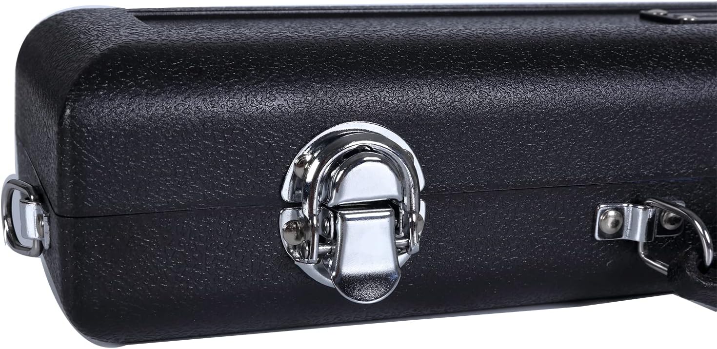 Crossrock ABS Hard-shell Case for Standard C Foot Flute with Single Shoulder Strap-Black(CRA862FLBK)