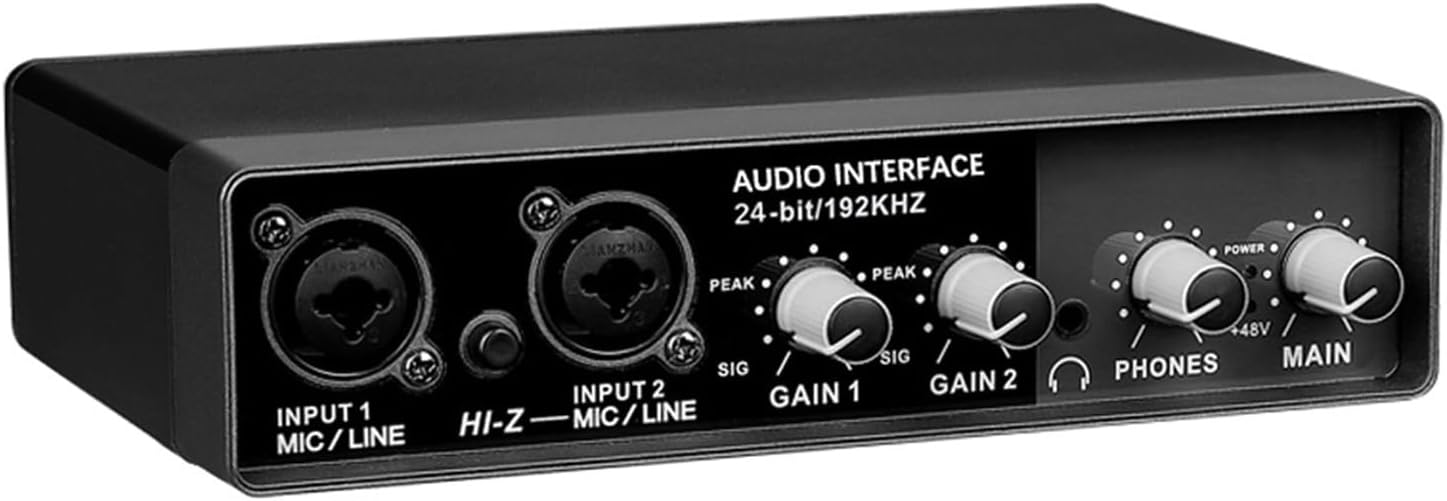 Audio DJ Mixer Professional Sound Card Audio Mixer Channel Monitoring Electric Guitar Live Recording for Studio Singing Podcast Equipment