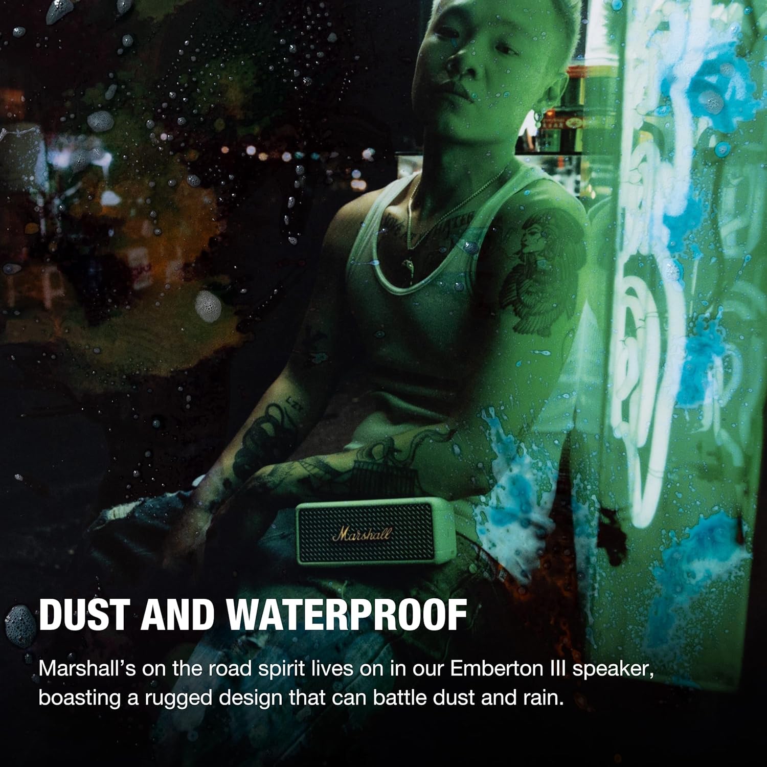 Marshall Emberton III Portable Bluetooth Speaker - Rugged Waterproof IP67 Design | Loud Stereo Sound, Deep Bass with 32+ Hr Playtime | Compact and Wireless for Travel and Outdoors - Cream