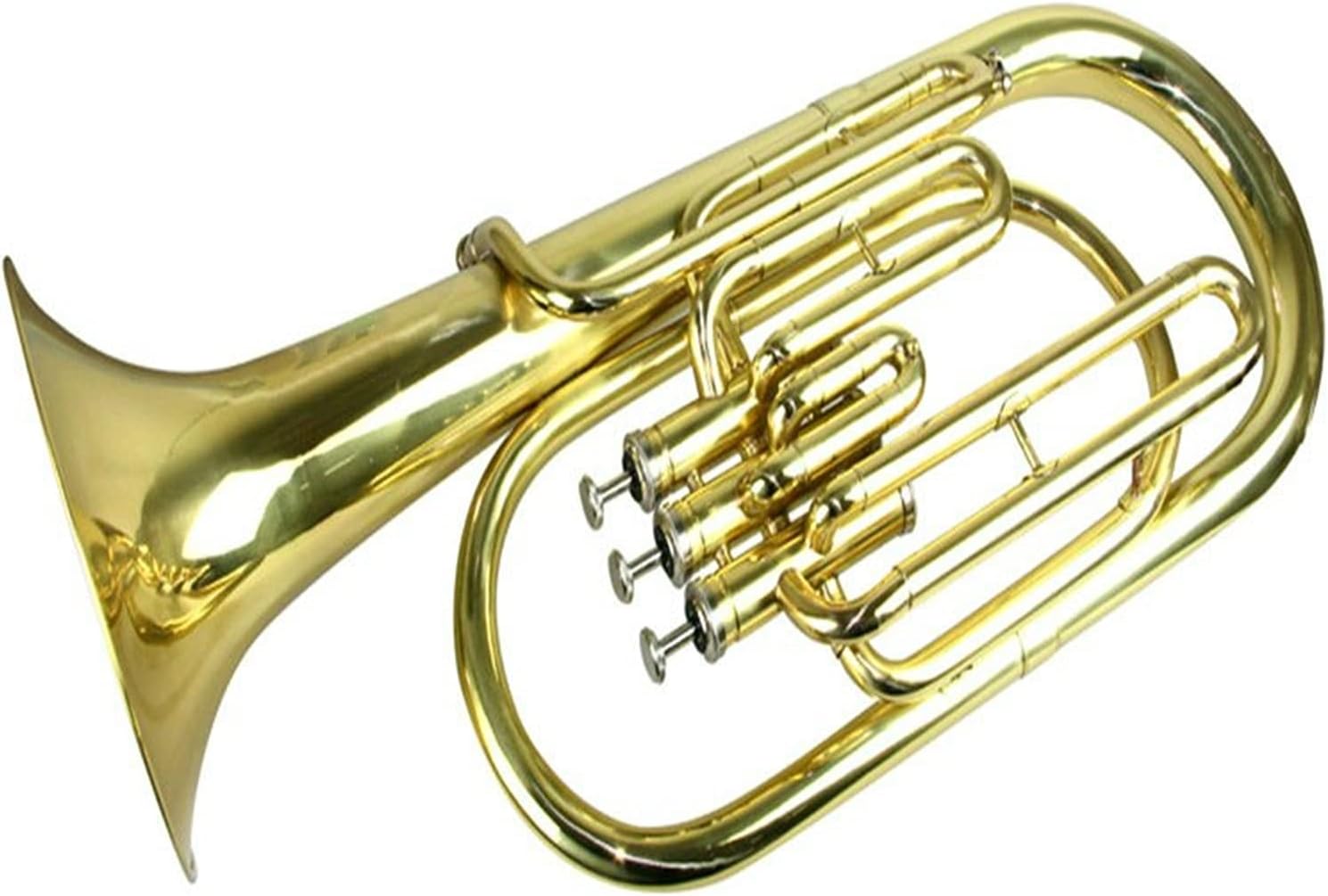 Upper Bottom Horn, Brass Horn, Western Horn, Large Upright Key Brass Finishing Euphonium