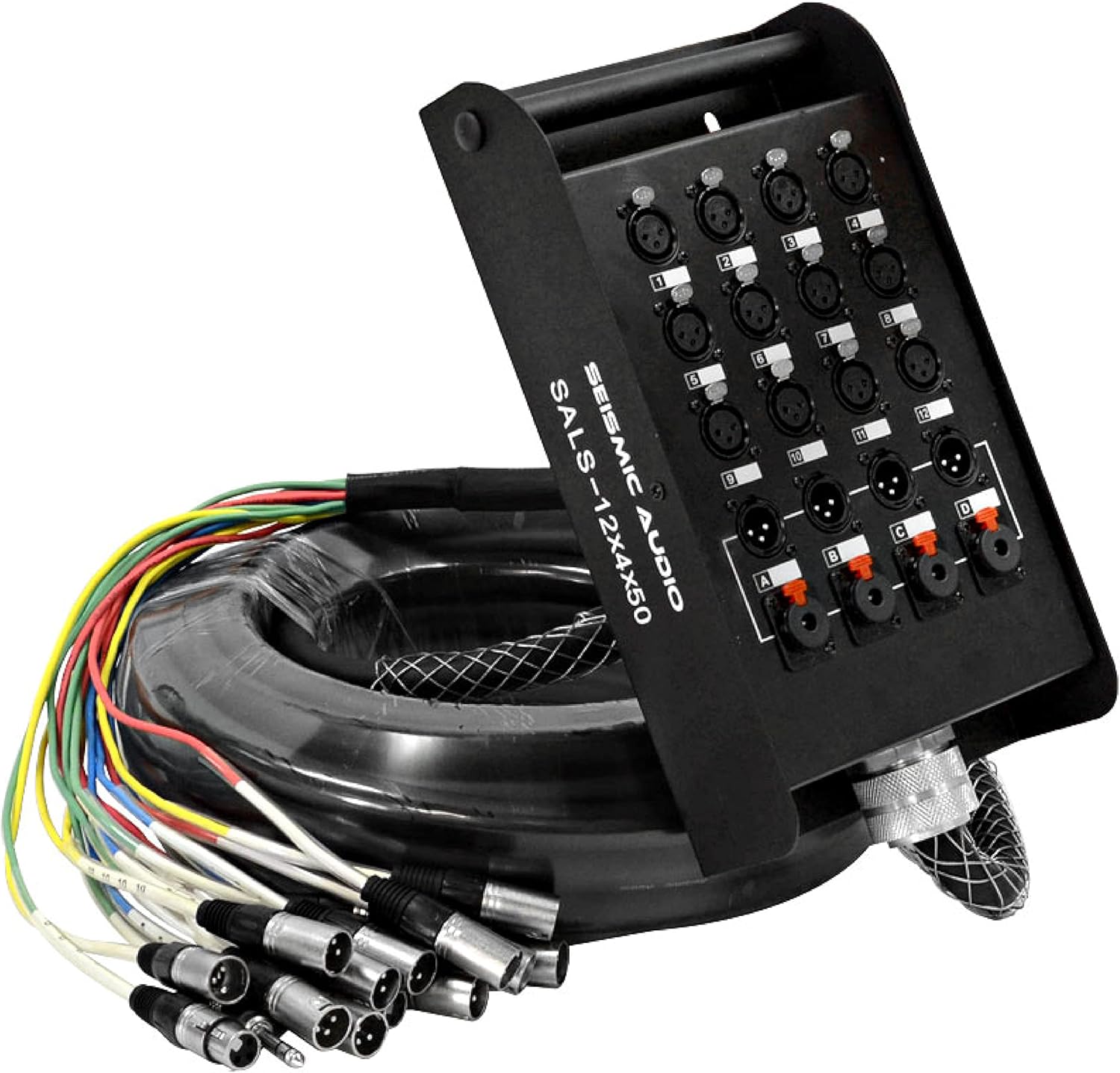 Seismic Audio - SALS-12x4x50 - 12 Channel 50' Pro Stage XLR Snake Cable (XLR & 1/4