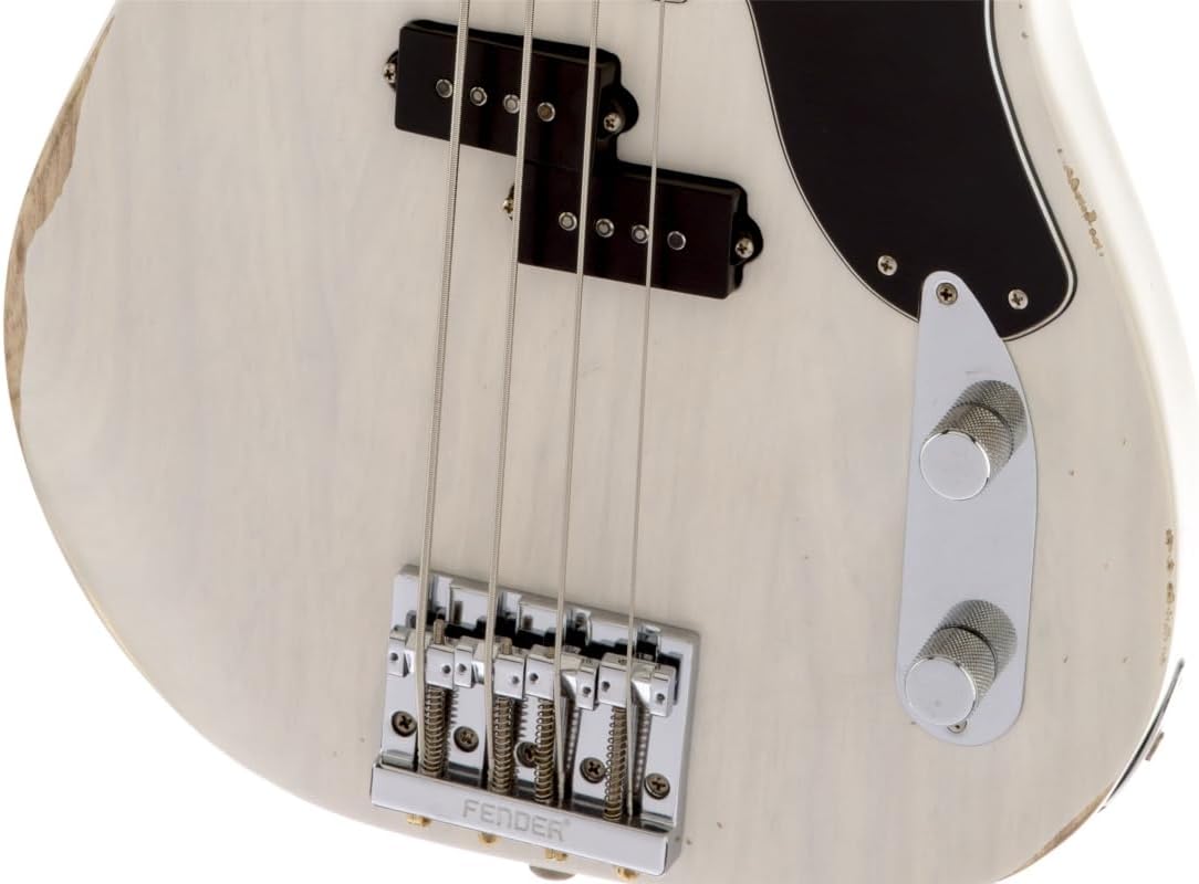 Fender 138410701 Mike Dirnt Roadworn Precision Bass, RW, White Blonde