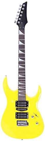 Novice Entry Level 170 Electric Guitar HSH Pickup Bag Strap Paddle Rocker Cable Wrench Tool Yellow