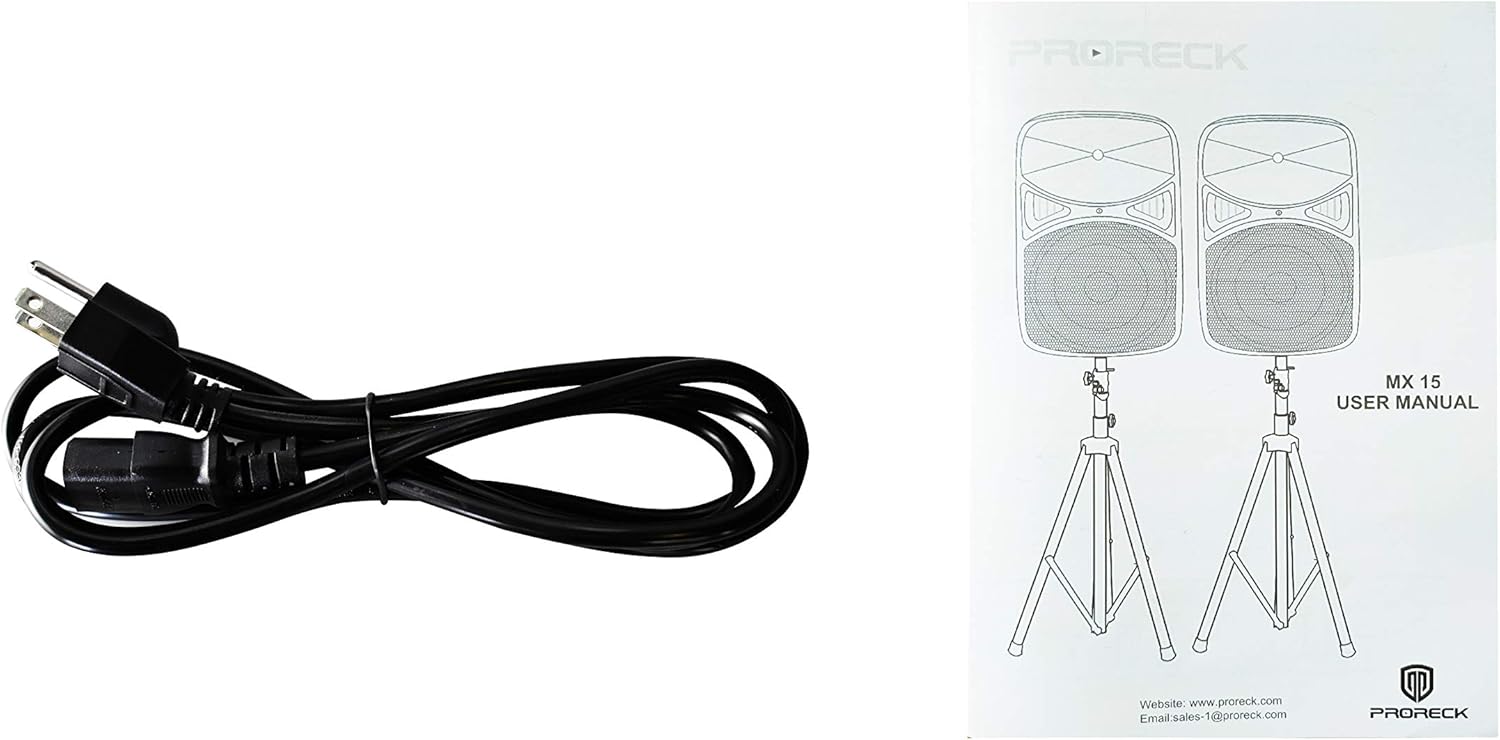 PRORECK MX8 2500 P.M.P.O 8 Channel Compact Studio Powered Mixer with Built In Effects & USB Audio Interface for Party/Meeting/Wedding +48V Phantom Button