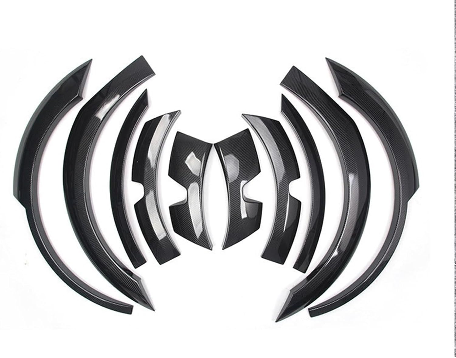 Wheel Eyebrow Compatible for Tesla Model Y 2019-2024 Wide Body Wheel Arches Car Bodykits Accessories(Carbon look)