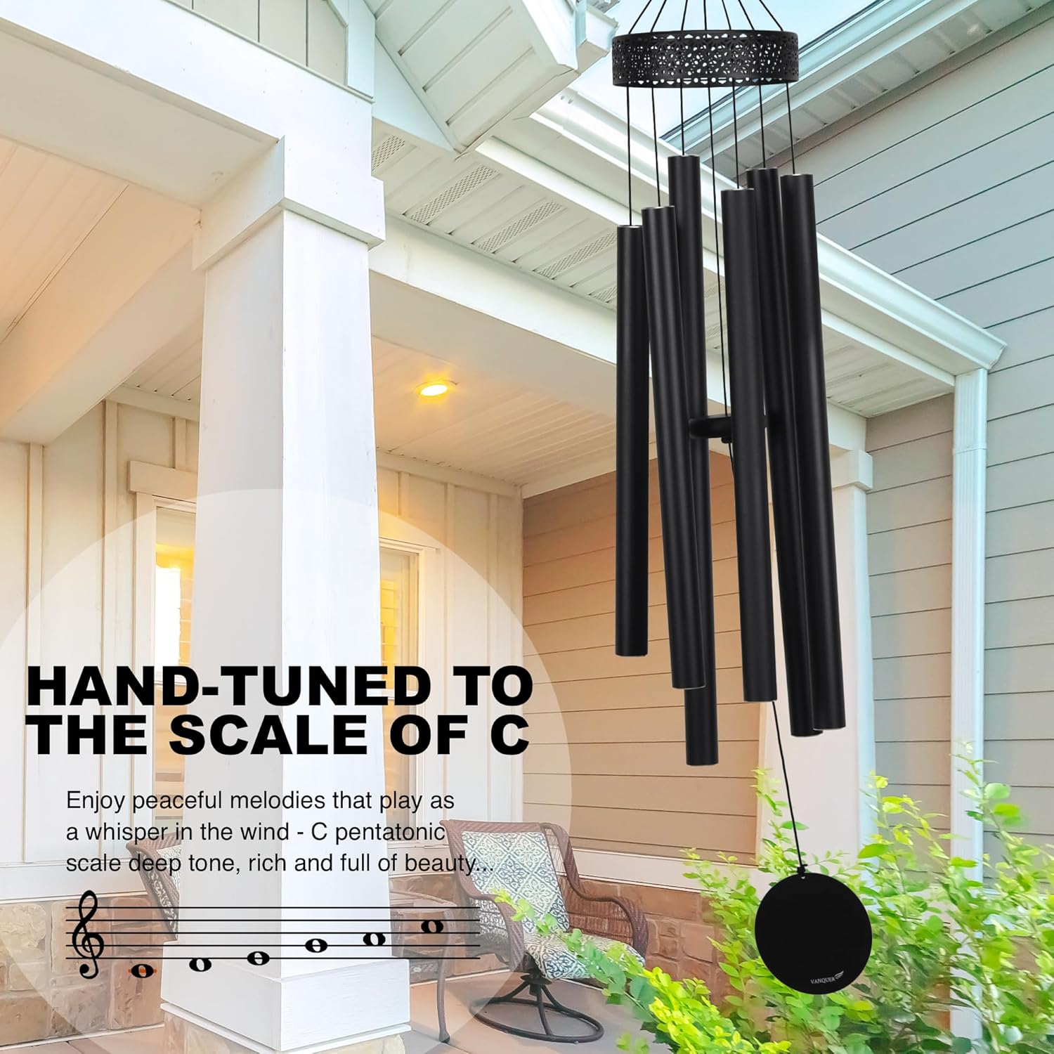 Vanquer Large Wind Chimes for Outside Deep Tone - 48'' Wind Chimes Outdoor Clearance, Deep Tone, Windchimes Outdoors, Memorial, Sympathy Gift, Garden Patio Yard, Home Décor