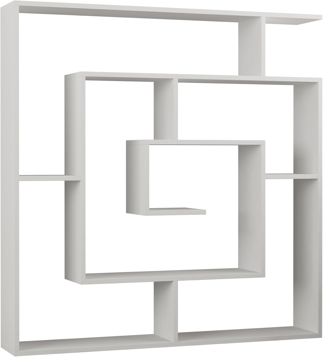 Ada Home Décor Briscoe Bookcase, 49'' x 51'' x 8.5'', White