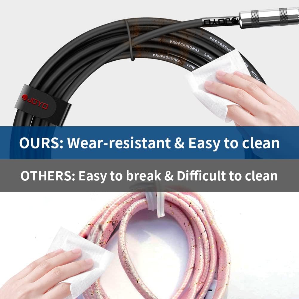 JOYO MOMIX PRO Audio Interface Stereo XLR 48V Phantom Power Mixer and CM-04 15 feet Professional Audio Instrument Cable 1/4 Inch