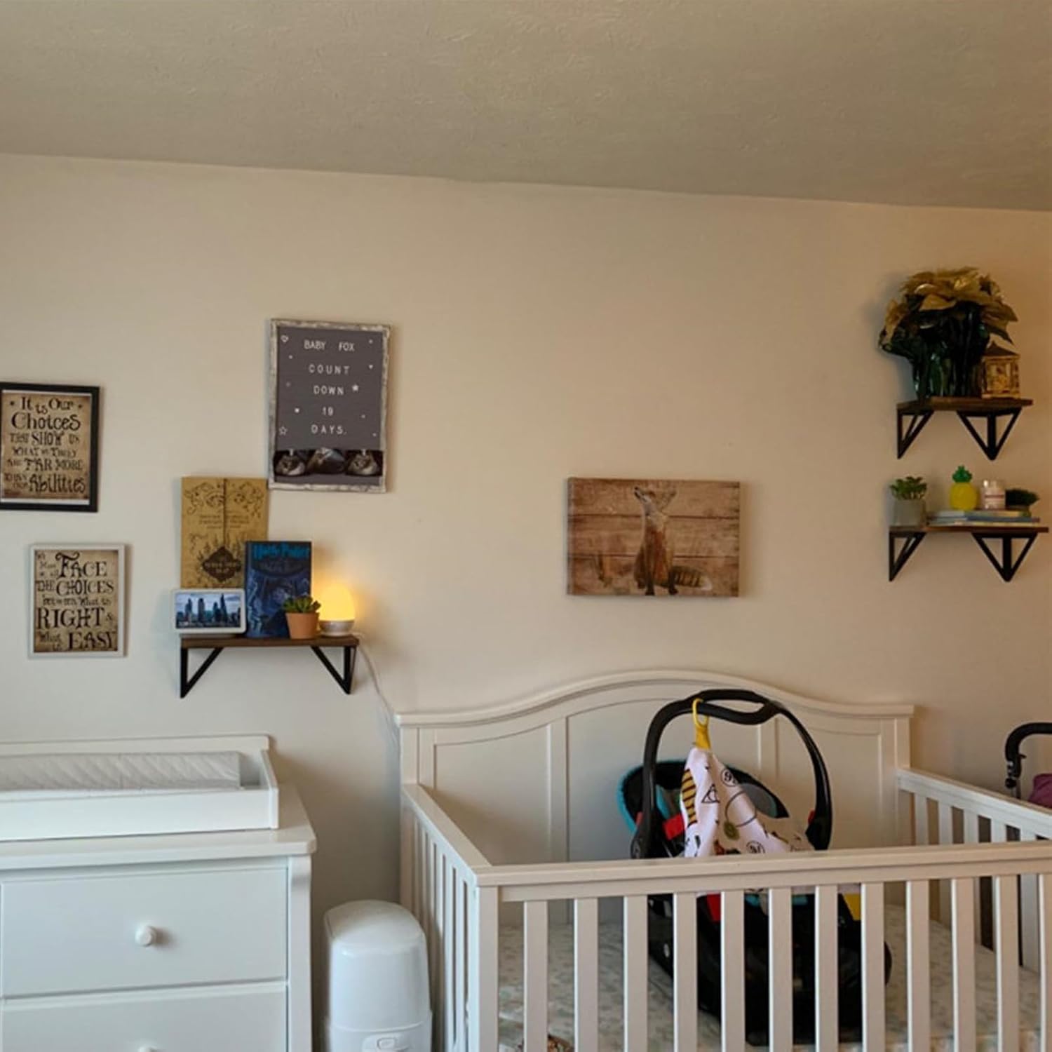 Floating Shelves for Wall, 3 Sets Wood Floating Shelves, Corner Wall Shelf Set, Wood Wall Storage Display Shelves Wall Mount Storage Rack Hanging Shelf for Bathroom, Default, 52687