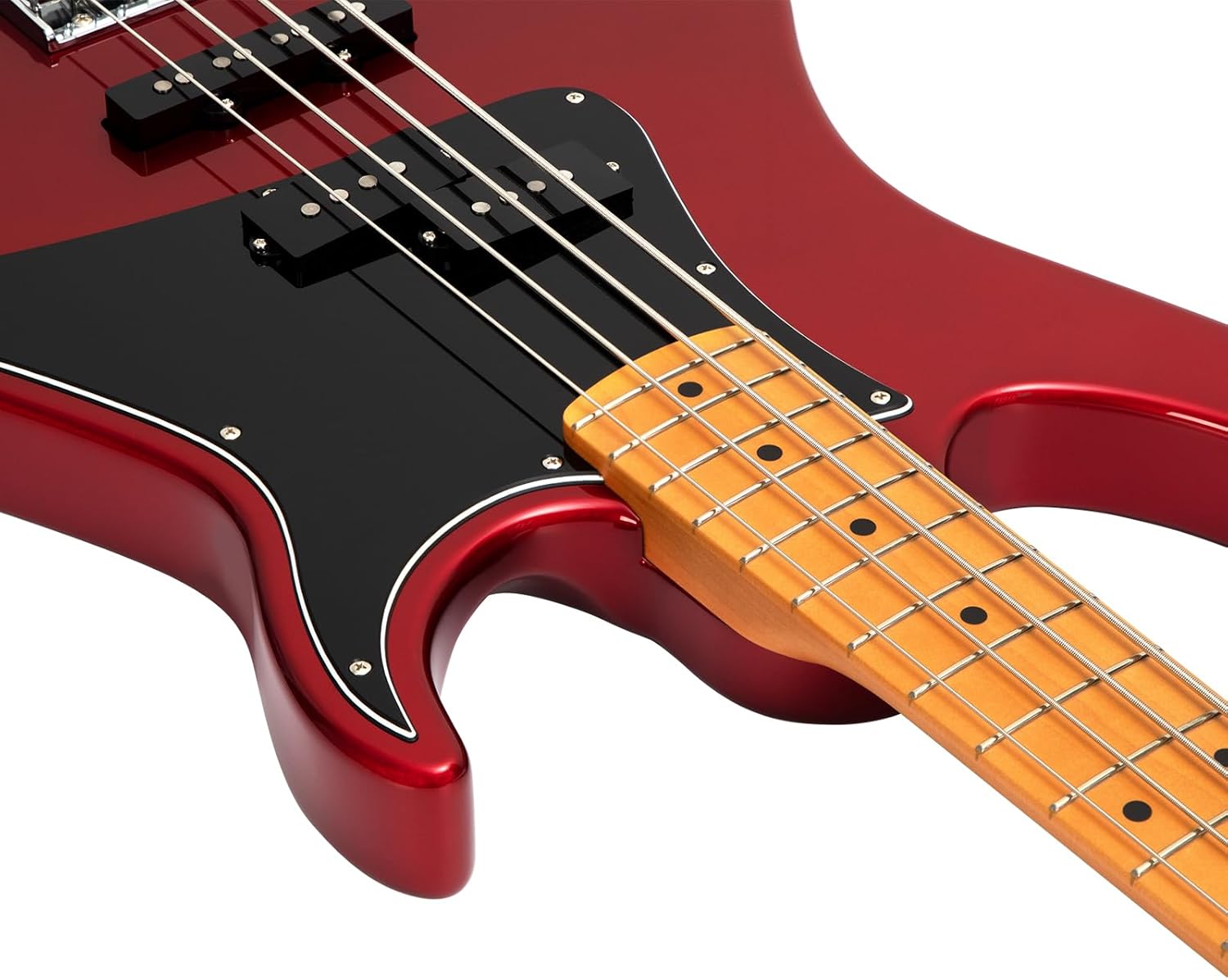 Vola Electric Bass ZVA 4P MF Bass Candy Apple Red Gloss Handmade in Japan MIJ Gotoh Bridge Gotoh Tuner 4 Strings Modern C Neck For All Levels