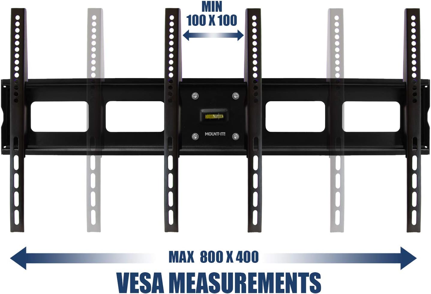 Mount-It! Corner TV Mount | Premium Swivel Full Motion Caddy Corner Wall Bracket for 37-63 inch Flat Panel Screens VESA up to 800x400, 132 lb Capacity, Black