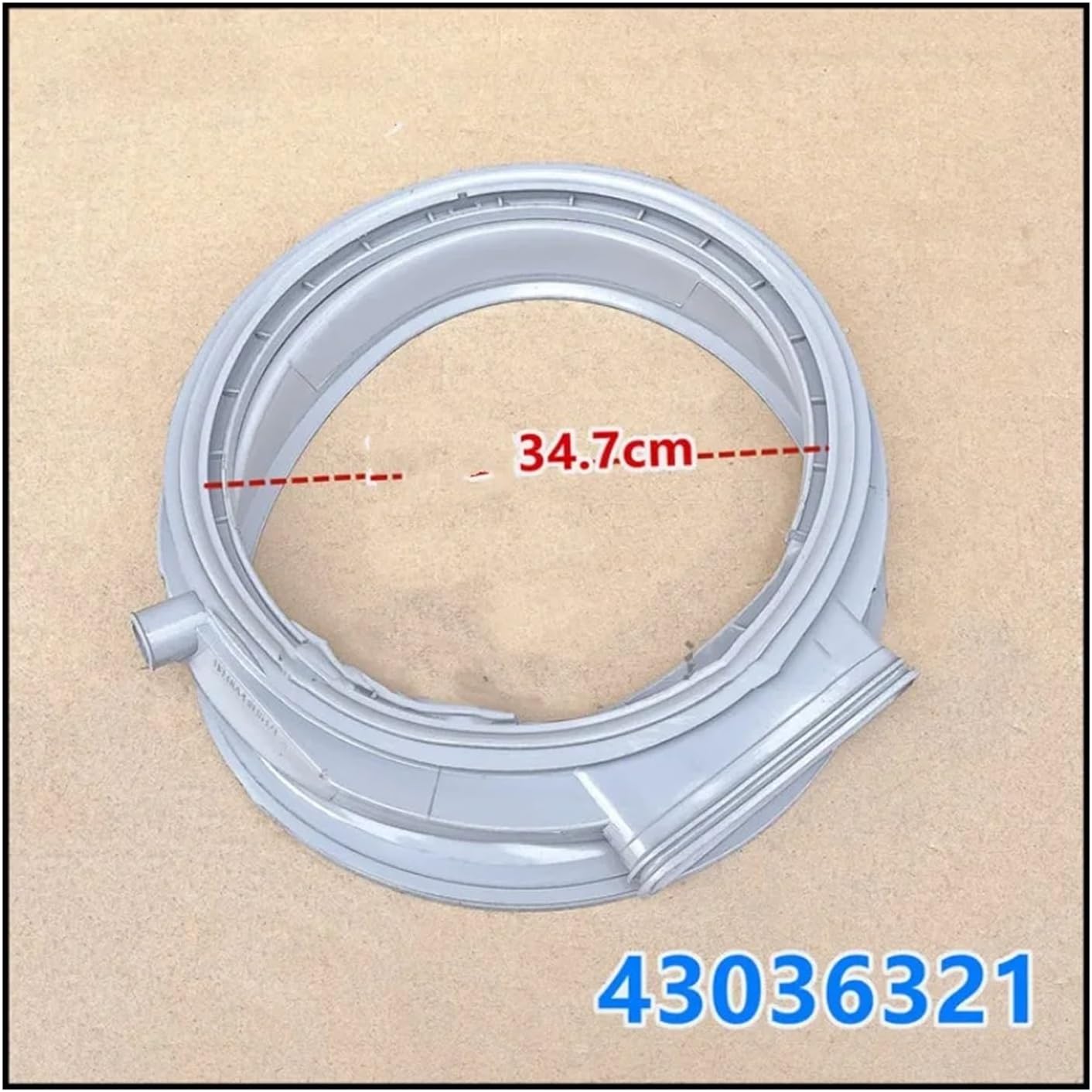 Drum Washing Machine .Compatible for HELIJIA 43036321. Door Seal Rubber Sealing Ring