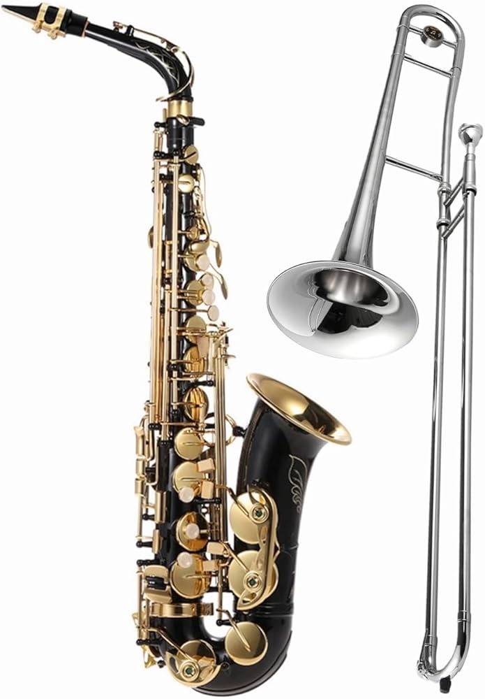 Silver Trumpet Alto Trombone and Eb Alto Saxophone