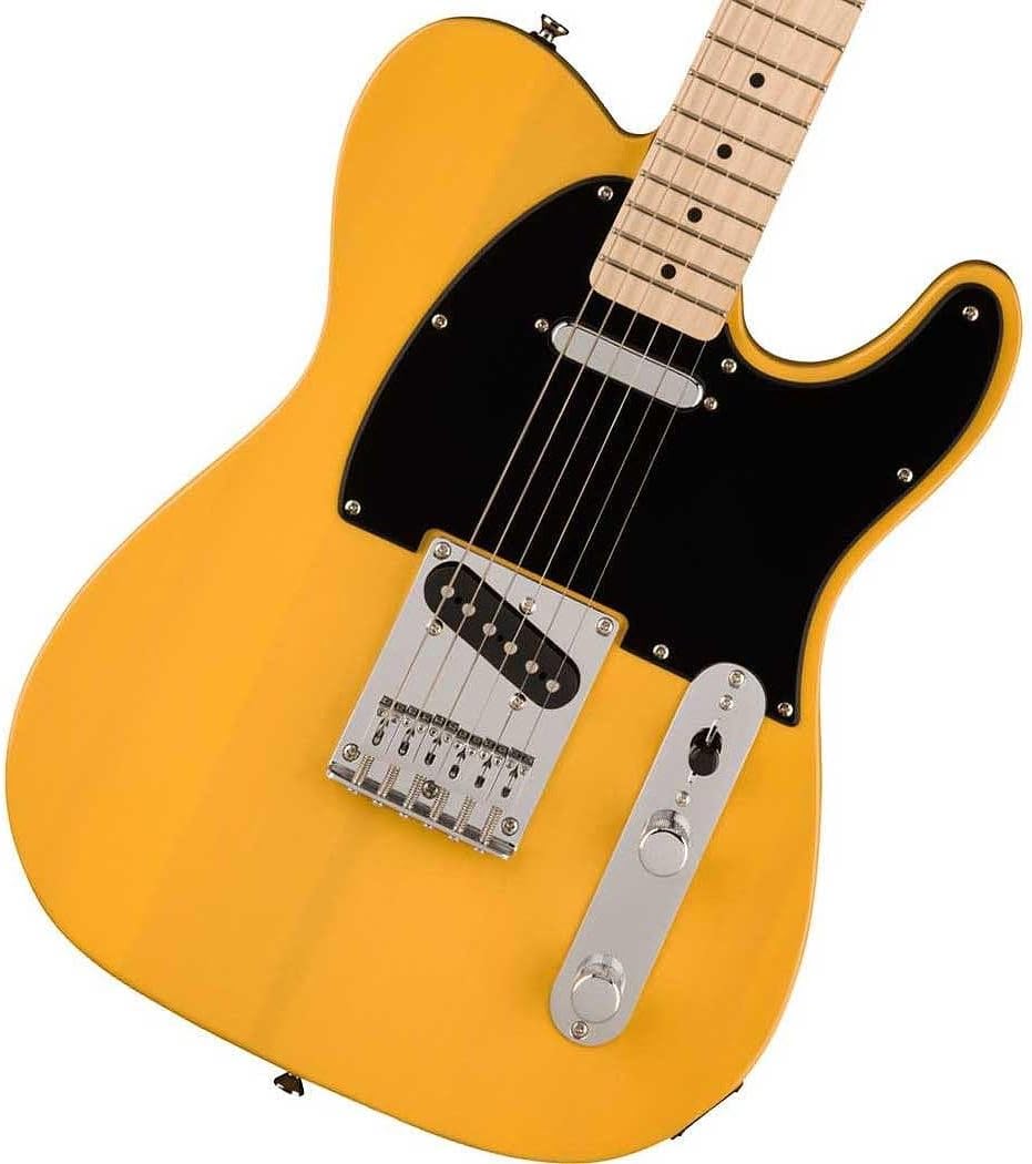 Squire Sonic Telecaster Electric Guitar, Butterscotch Blonde, Maple Fingerboard
