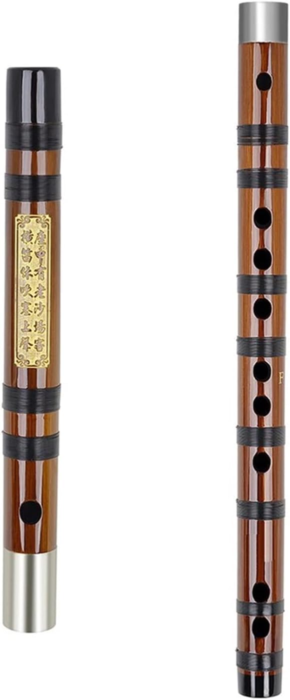 Bamboo Flute Traditional Woodwind Instrument C D E F G Key Chinese Transverse Flute Dizi with Case (Color : F Key)