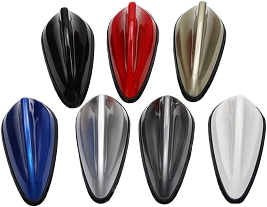 Car Roof Shark Fin Aerial Antenna Toppers Universal Auto Fm Antenna Signal Decorative Compatible For BMW/Honda/Toyota/VW/Kia/Nissan(Red)