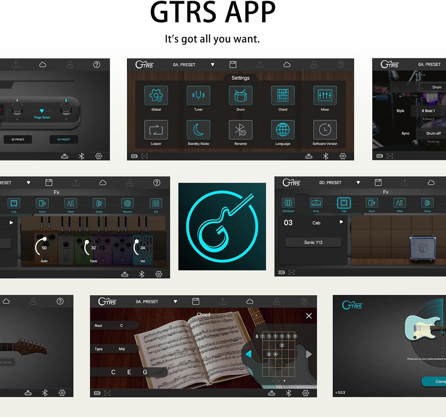 GTRS S900 Electric Guitar and GWF4 Footswitch