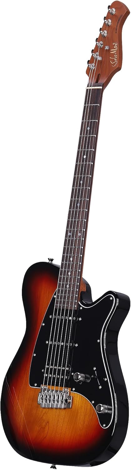FISHINGBIRD Series Professional Electric Guitar — Featuring Alder Body, Roasted Maple Neck & Rosewood Fingerboard, Tremolo (Sunset Burst)