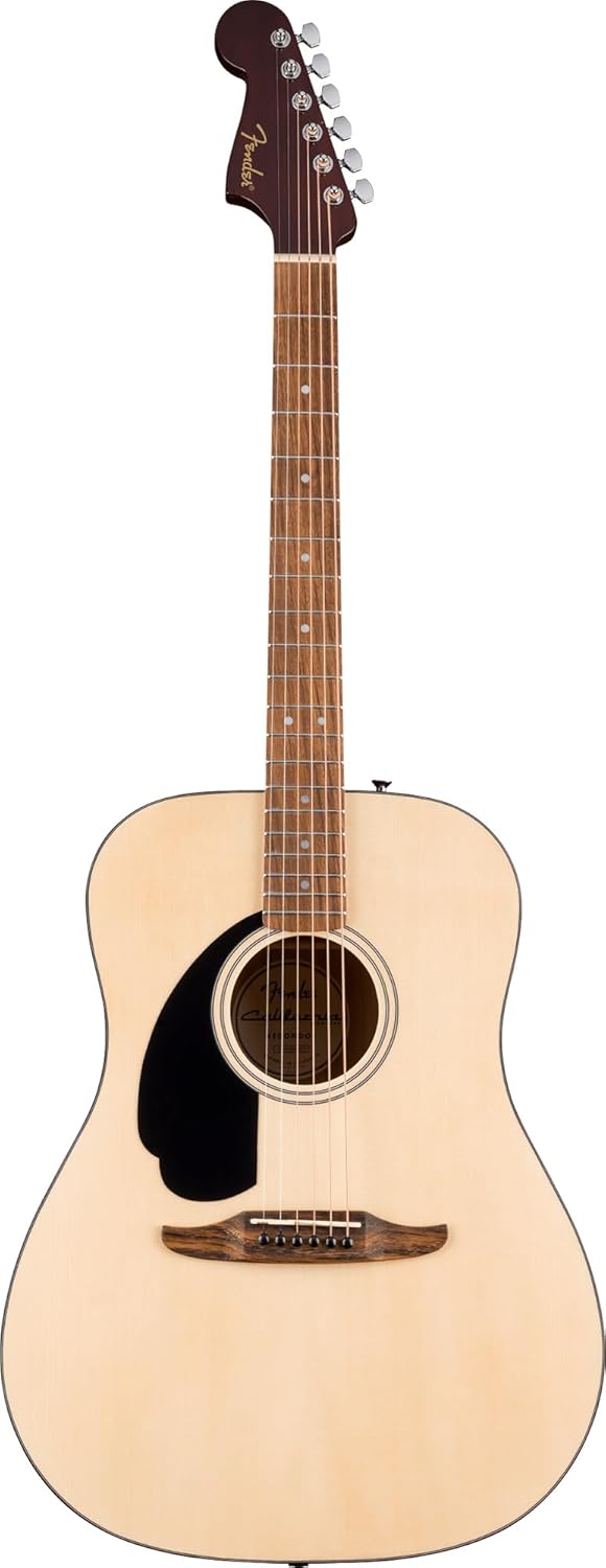 Fender California Standard Redondo Left-Handed Acoustic Guitar - Natural Bundle with Gig Bag, Tuner, Strap, Strings, Picks, and Austin Bazaar Instructional DVD