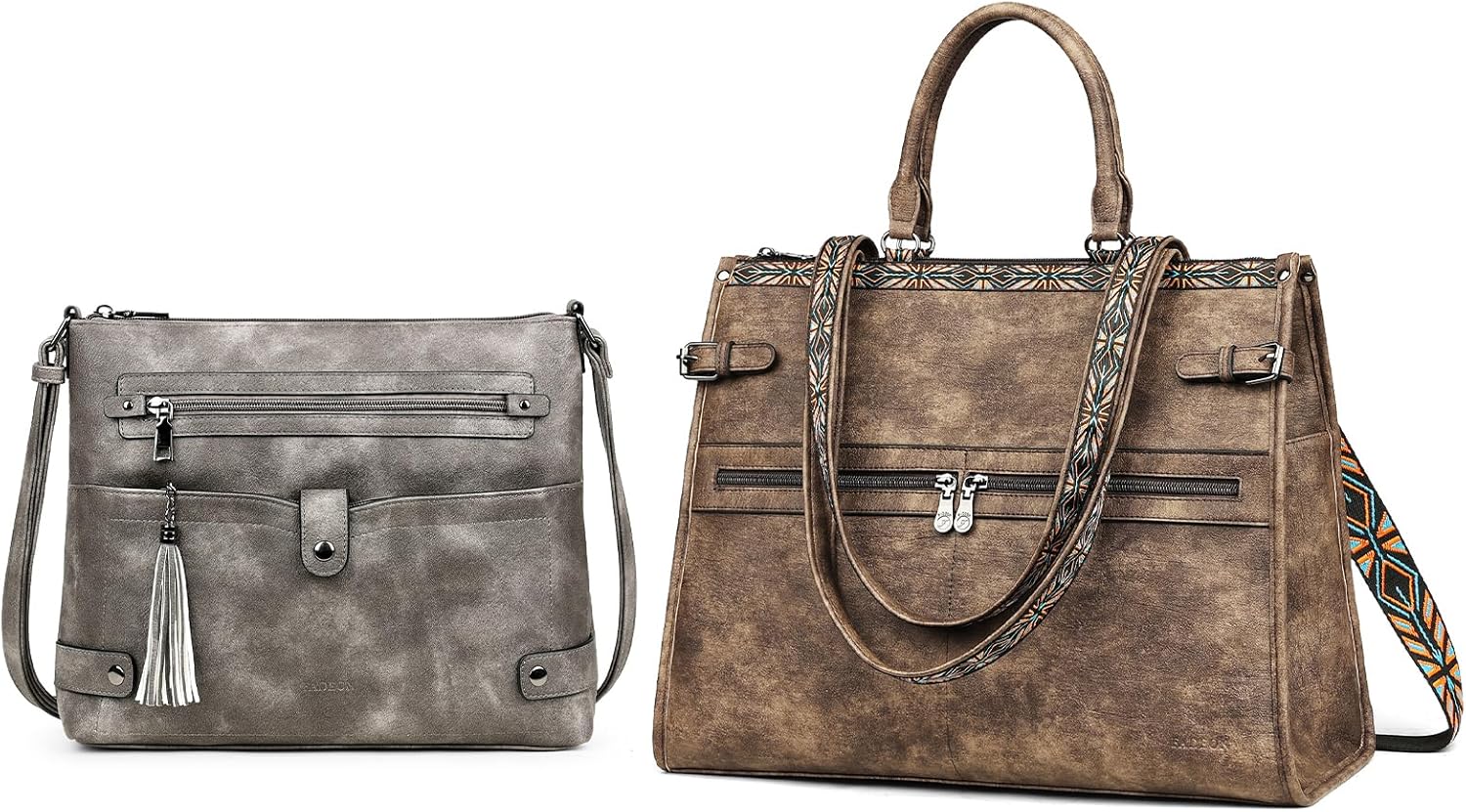 FADEON Crossbody Bags Purses for Women & Laptop Bag Brown Collection