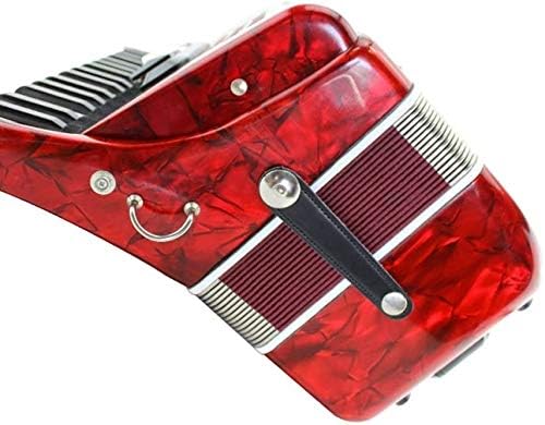 Accordion 60 Bass 34-Key Toy Accordion Musical Instruments 5 Voice Change Adult Performance Accordion Performance Instrument for Dad or Mum (Color : Red)